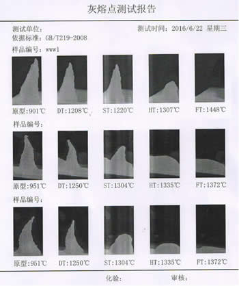 微機灰熔點測定儀打印